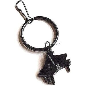 Black Grand Piano Keychain Bag Charm Zipper Pull Musician Music Teacher Gift